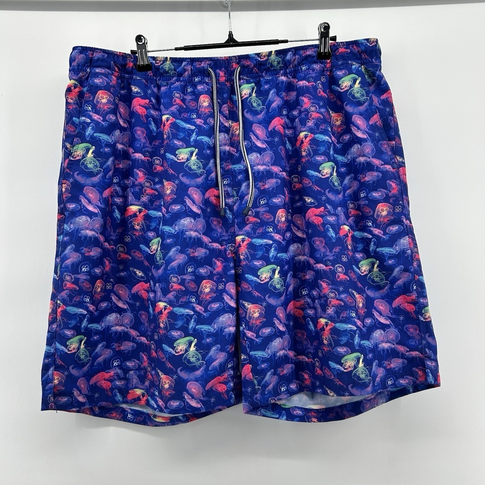Peter Millar Seaside Moon Jellies Mens XL Swim Trunks Jellyfish Print Coastal